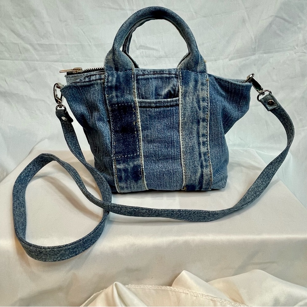 Mini Denim Tote made by Marlow London and Revival London.